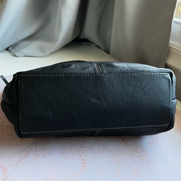 VTG Y2K Vicen Black Leather Shoulder Bag NWT - Picture 7 of 12